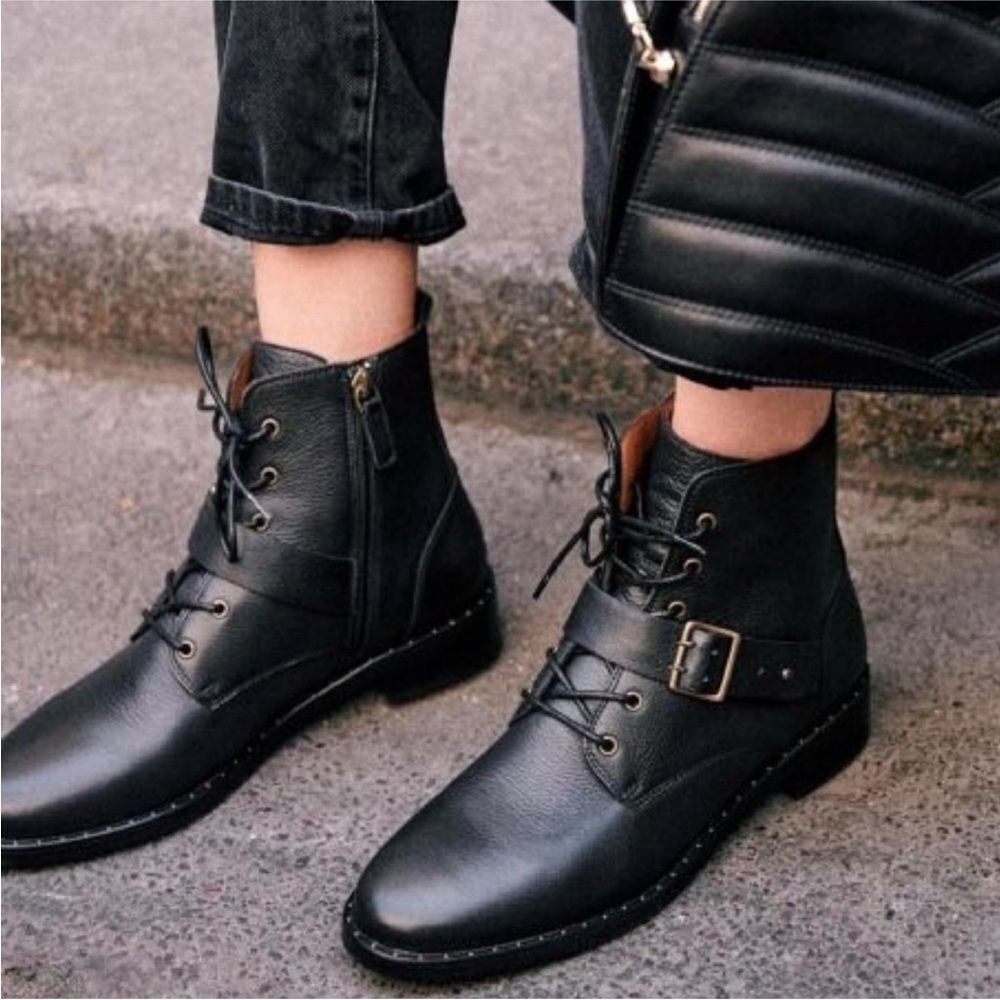 Sezane Laetitia Ankle Leather Boots